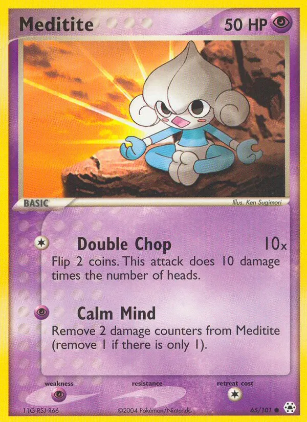 Carta Meditite, número 65/101 da coleção Hidden Legends