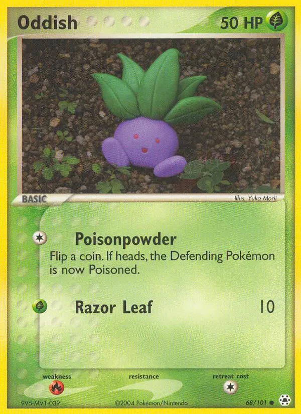 Carta Oddish, número 68/101 da coleção Hidden Legends