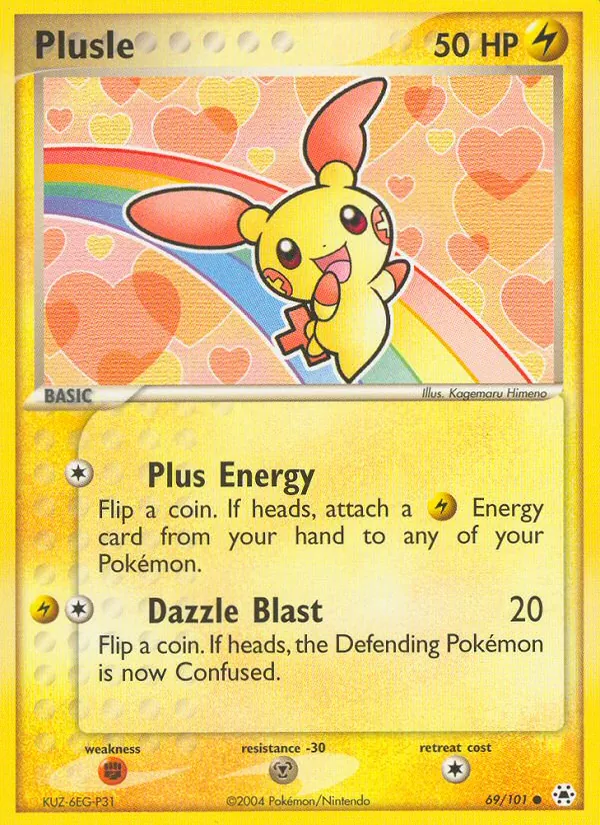 Carta Plusle, número 69/101 da coleção Hidden Legends