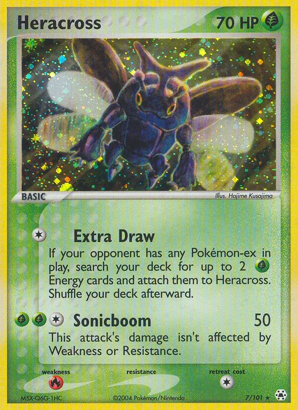 Carta Heracross, número 7/101 da coleção Hidden Legends