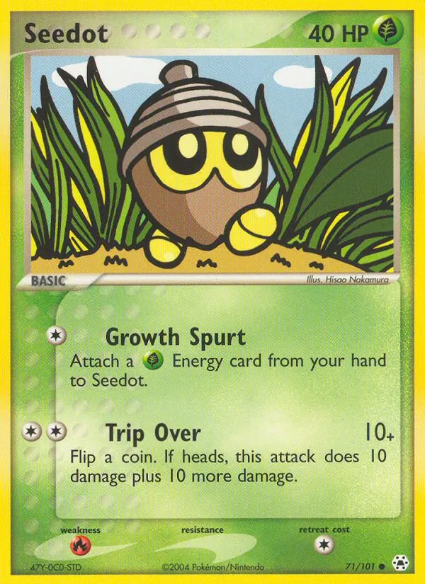 Carta Seedot, número 71/101 da coleção Hidden Legends