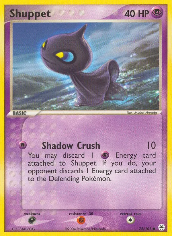 Carta Shuppet, número 72/101 da coleção Hidden Legends