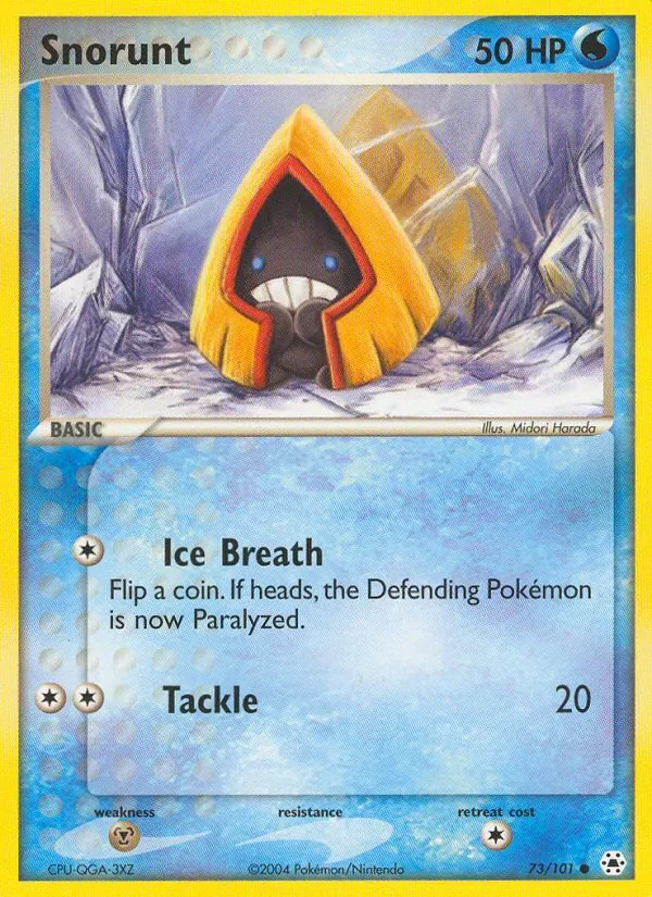 Carta Snorunt, número 73/101 da coleção Hidden Legends