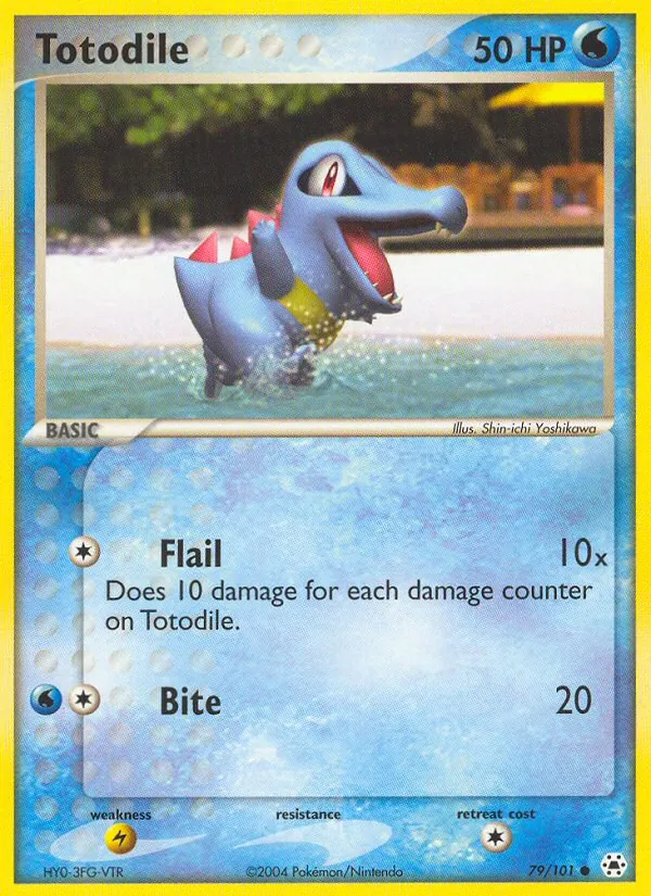 Carta Totodile, número 79/101 da coleção Hidden Legends