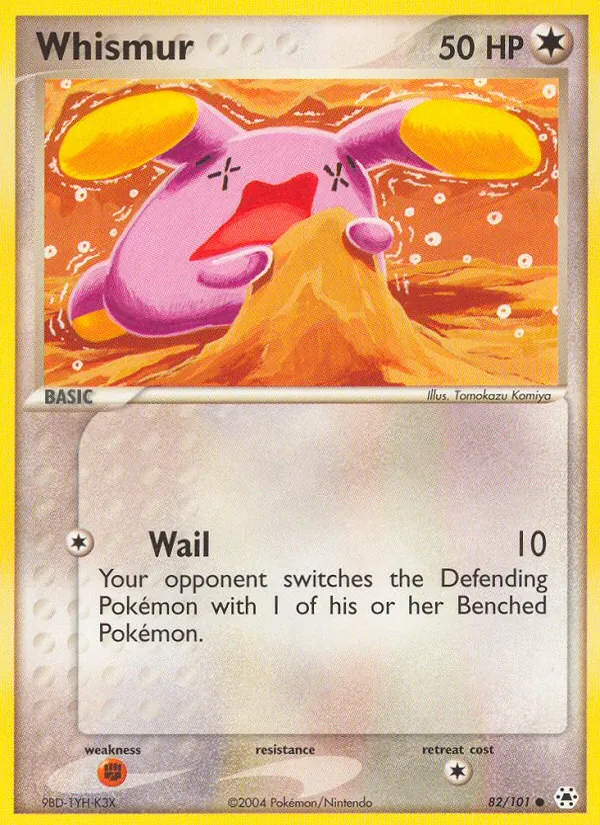 Carta Whismur, número 82/101 da coleção Hidden Legends