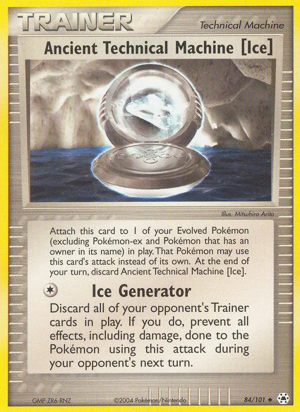 Carta Ancient Technical Machine [Ice], número 84/101 da coleção Hidden Legends