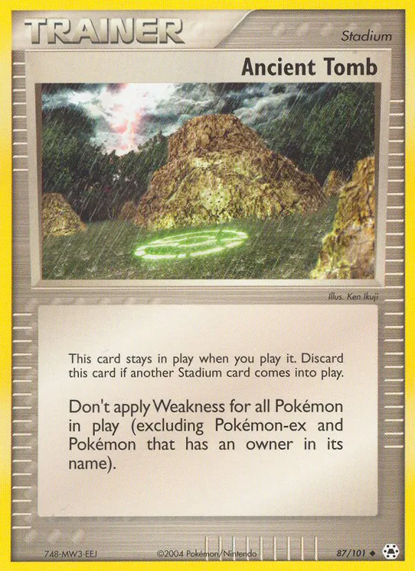 Carta Ancient Tomb, número 87/101 da coleção Hidden Legends