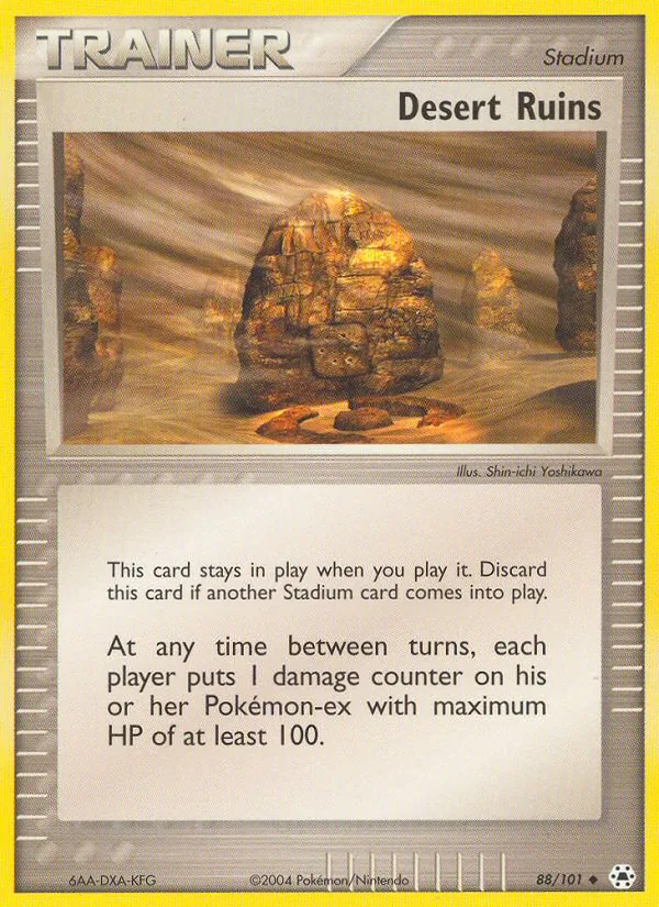 Carta Desert Ruins, número 88/101 da coleção Hidden Legends