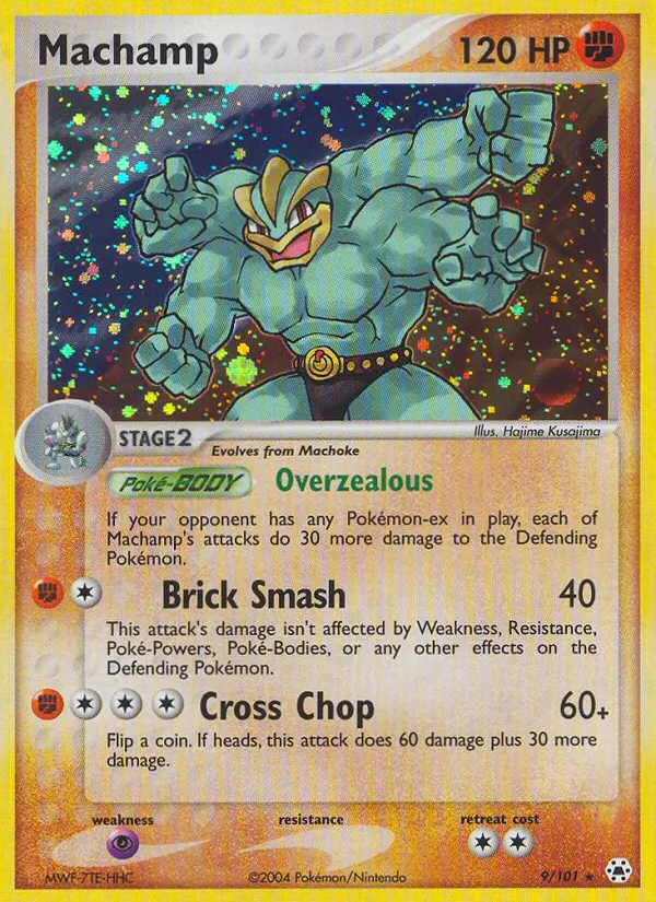 Carta Machamp, número 9/101 da coleção Hidden Legends