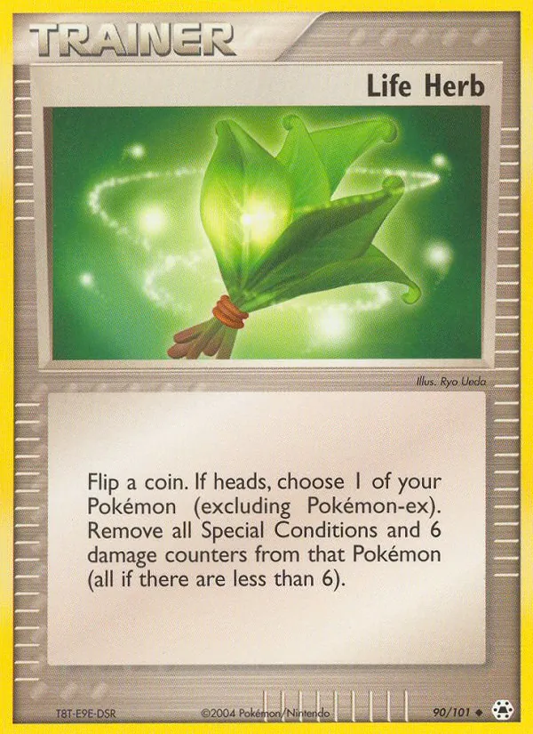 Carta Life Herb, número 90/101 da coleção Hidden Legends