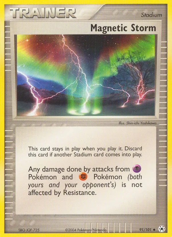 Carta Magnetic Storm, número 91/101 da coleção Hidden Legends
