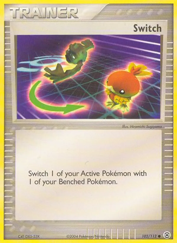 Carta Switch, número 102/112 da coleção FireRed & LeafGreen