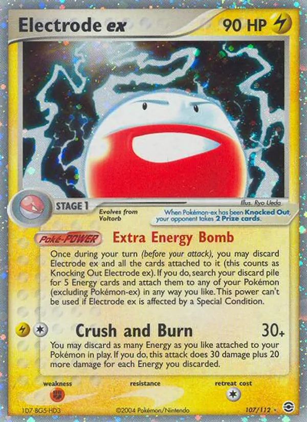 Carta Electrode ex, número 107/112 da coleção FireRed & LeafGreen