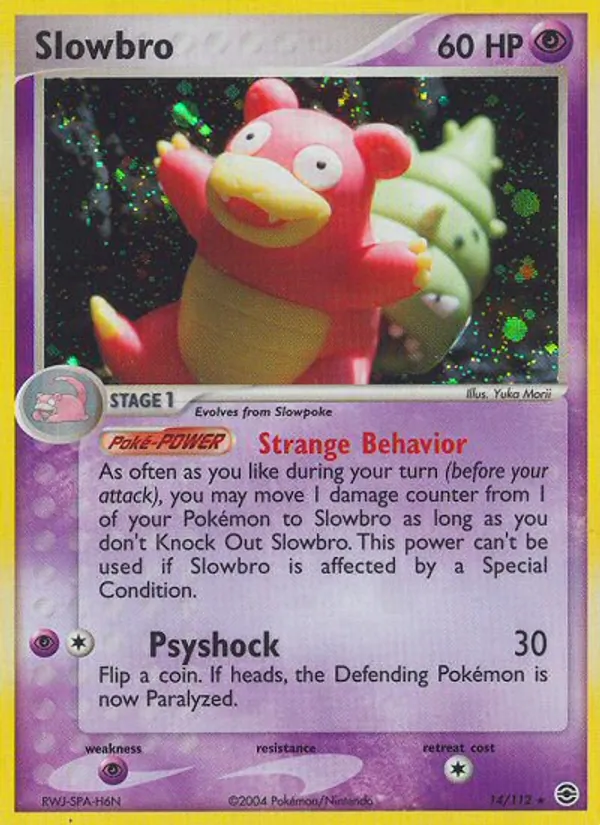 Carta Slowbro, número 14/112 da coleção FireRed & LeafGreen