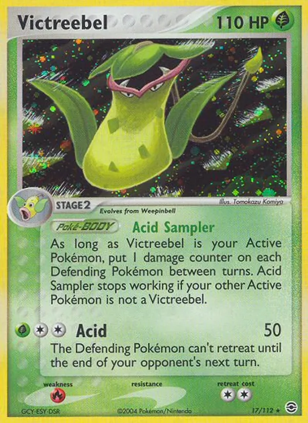 Carta Victreebel, número 17/112 da coleção FireRed & LeafGreen