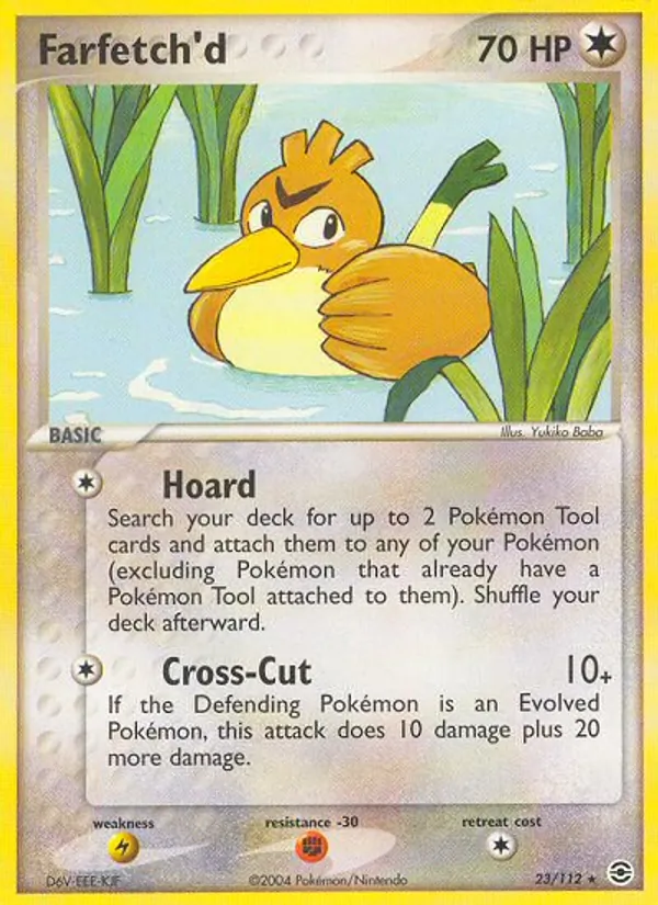Carta Farfetch'd, número 23/112 da coleção FireRed & LeafGreen