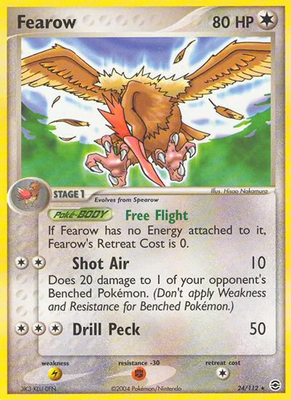 Carta Fearow, número 24/112 da coleção FireRed & LeafGreen