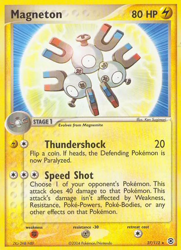 Carta Magneton, número 27/112 da coleção FireRed & LeafGreen