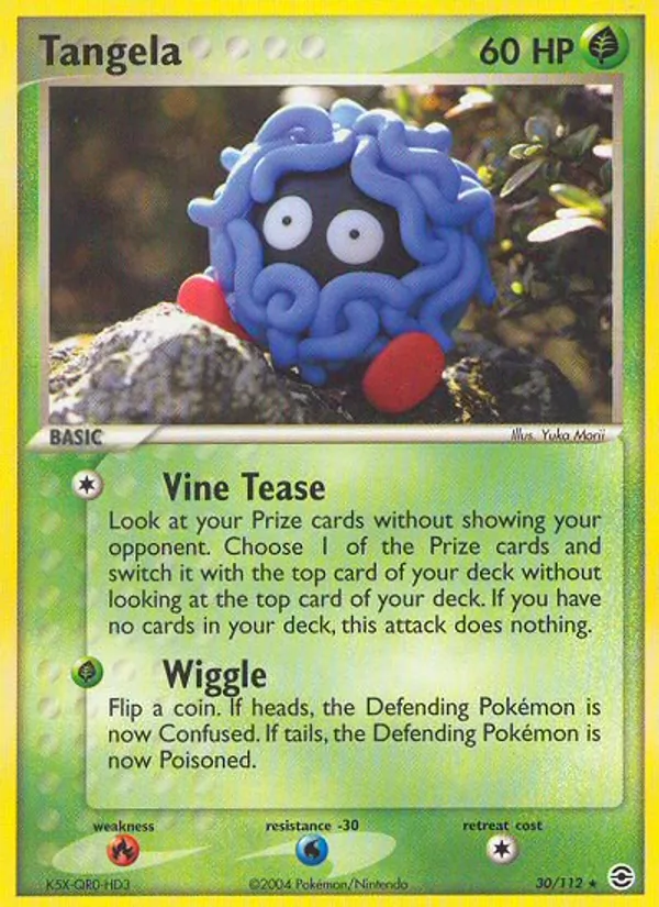 Carta Tangela, número 30/112 da coleção FireRed & LeafGreen