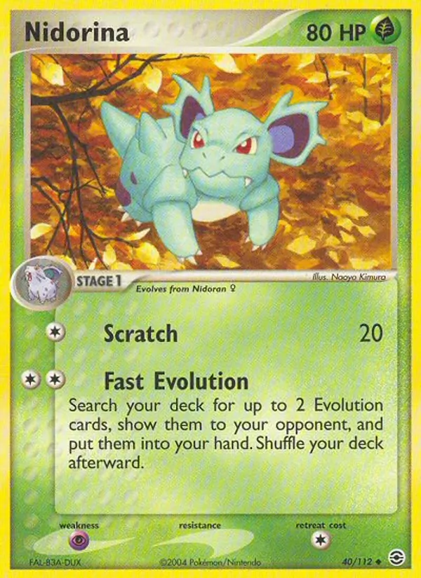 Carta Nidorina, número 40/112 da coleção FireRed & LeafGreen