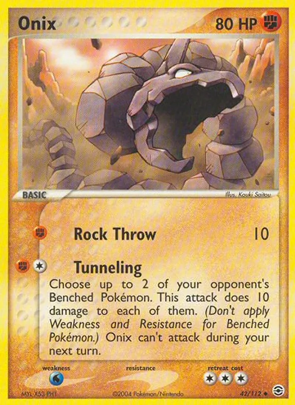 Carta Onix, número 42/112 da coleção FireRed & LeafGreen