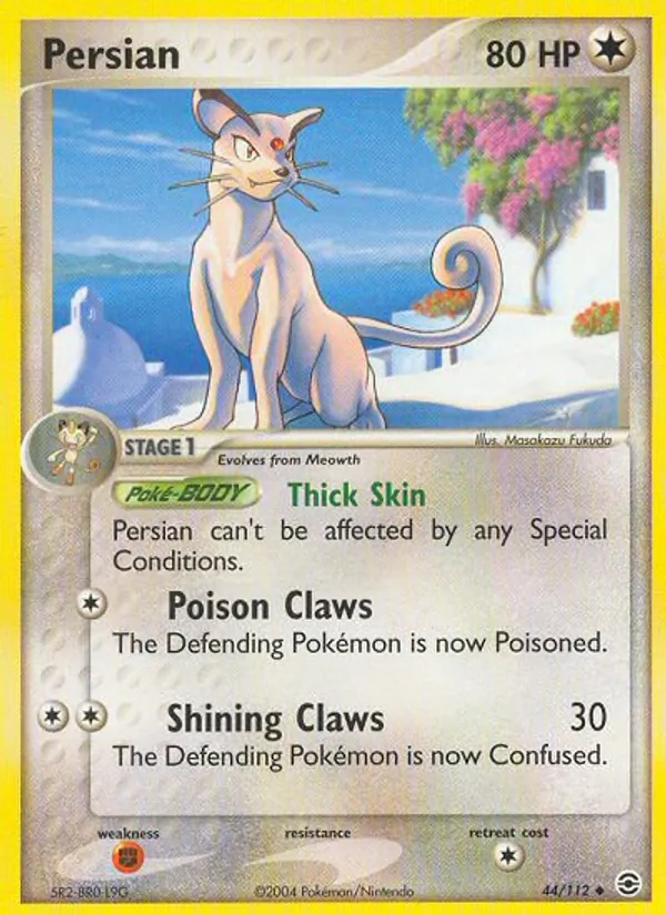 Carta Persian, número 44/112 da coleção FireRed & LeafGreen
