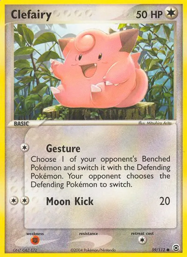 Carta Clefairy, número 59/112 da coleção FireRed & LeafGreen