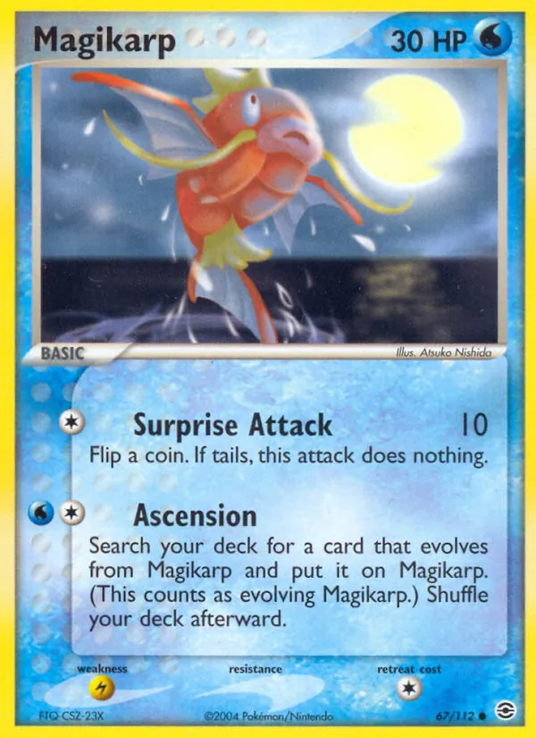 Carta Magikarp, número 67/112 da coleção FireRed & LeafGreen