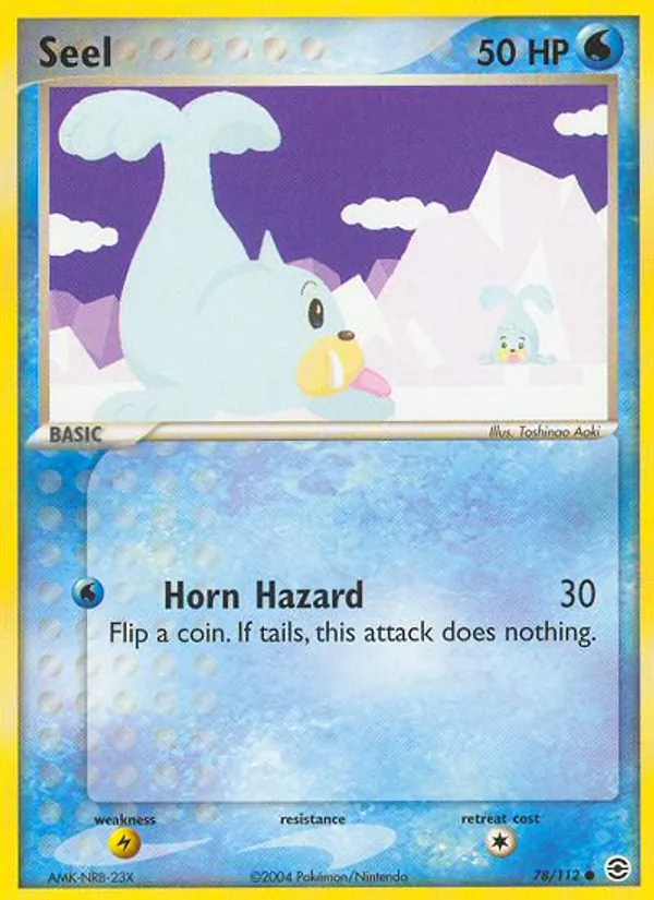 Carta Seel, número 78/112 da coleção FireRed & LeafGreen