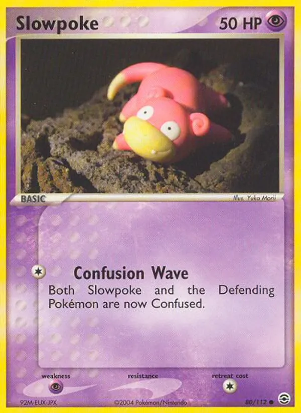 Carta Slowpoke, número 80/112 da coleção FireRed & LeafGreen