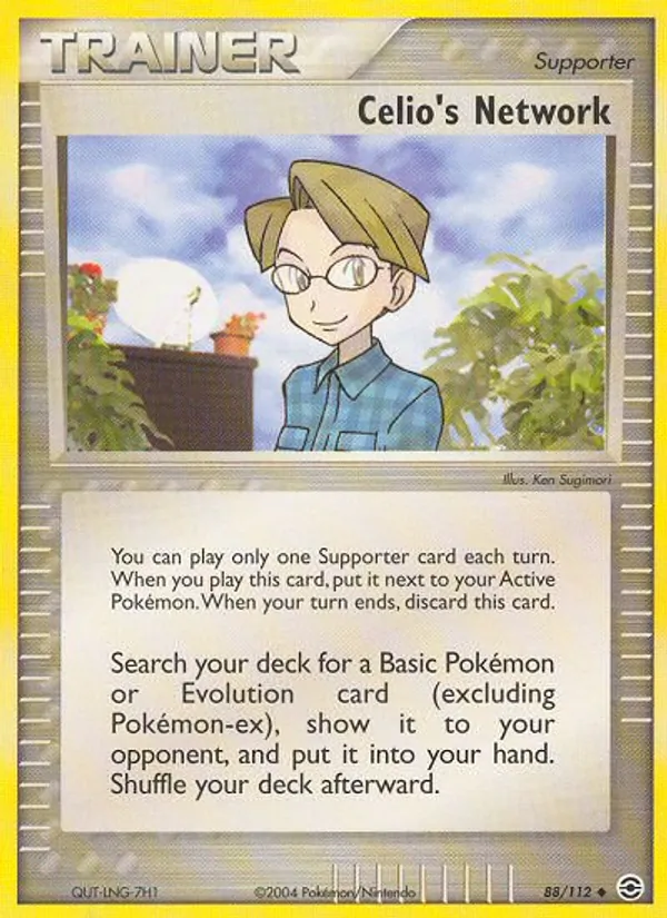 Carta Celio's Network, número 88/112 da coleção FireRed & LeafGreen