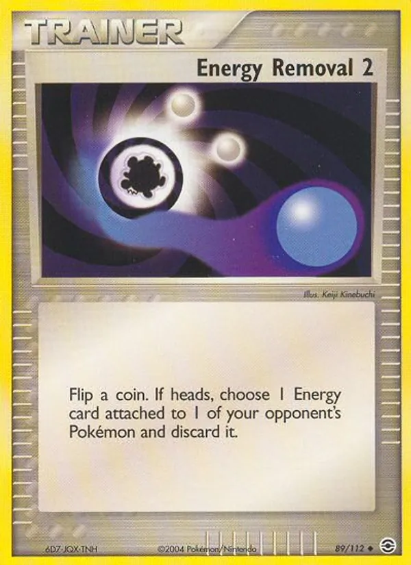 Carta Energy Removal 2, número 89/112 da coleção FireRed & LeafGreen