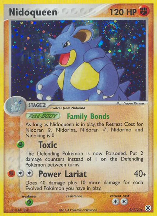 Carta Nidoqueen, número 9/112 da coleção FireRed & LeafGreen