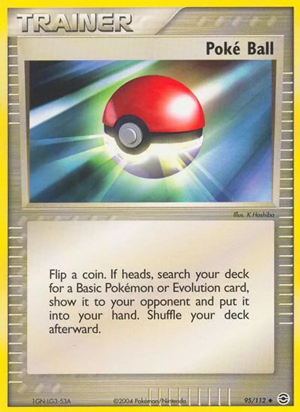 Carta Poké Ball, número 95/112 da coleção FireRed & LeafGreen