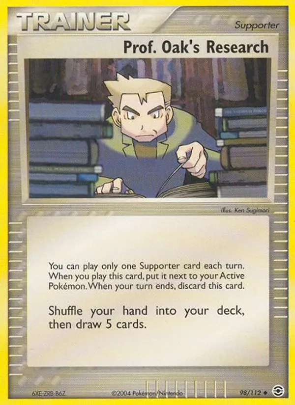 Carta Prof. Oak's Research, número 98/112 da coleção FireRed & LeafGreen
