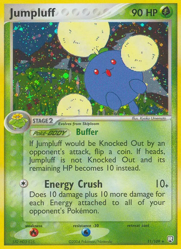 Carta Jumpluff, número 11/109 da coleção EX O Retorno da Equipe Rocket