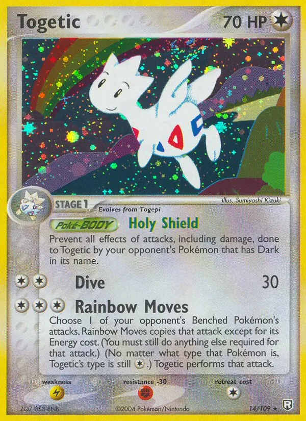 Carta Togetic, número 14/109 da coleção EX O Retorno da Equipe Rocket
