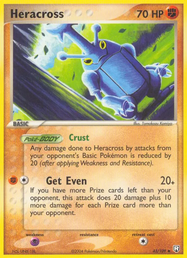 Carta Heracross, número 43/109 da coleção EX O Retorno da Equipe Rocket