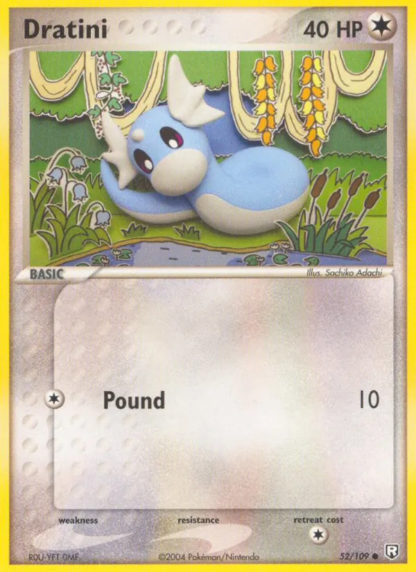 Carta Dratini, número 52/109 da coleção EX O Retorno da Equipe Rocket