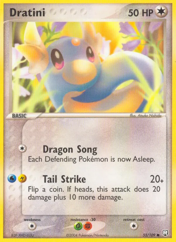 Carta Dratini, número 53/109 da coleção EX O Retorno da Equipe Rocket 