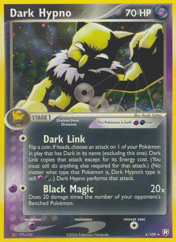 Carta Dark Hypno, número 6/109 da coleção EX O Retorno da Equipe Rocket