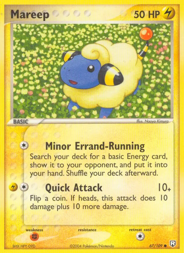 Carta Mareep, número 67/109 da coleção EX O Retorno da Equipe Rocket