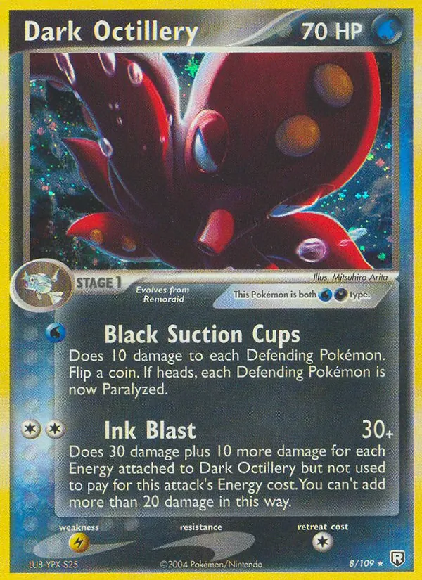 Carta Dark Octillery, número 8/109 da coleção EX O Retorno da Equipe Rocket