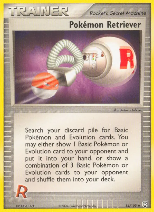 Carta Pokémon Retriever, número 84/109 da coleção EX O Retorno da Equipe Rocket