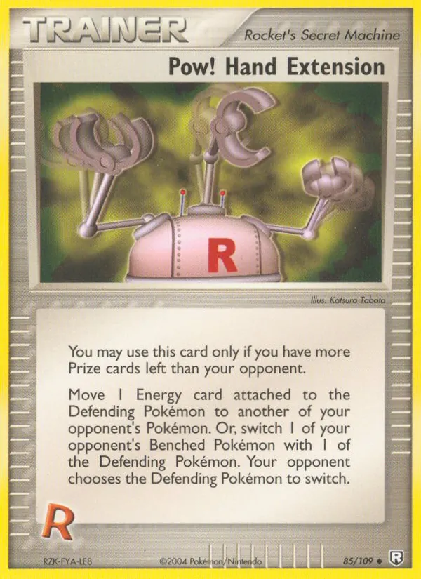 Carta Pow! Hand Extension, número 85/109 da coleção EX O Retorno da Equipe Rocket