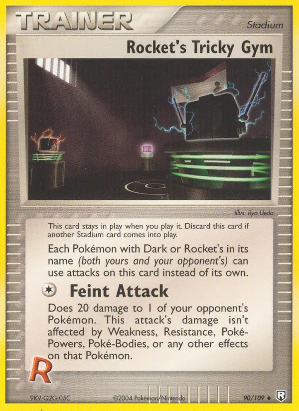 Carta Rocket's Tricky Gym, número 90/109 da coleção EX O Retorno da Equipe Rocket