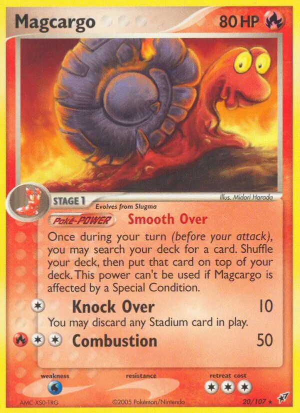 Carta Magcargo, número 20/107 da coleção EX Deoxys