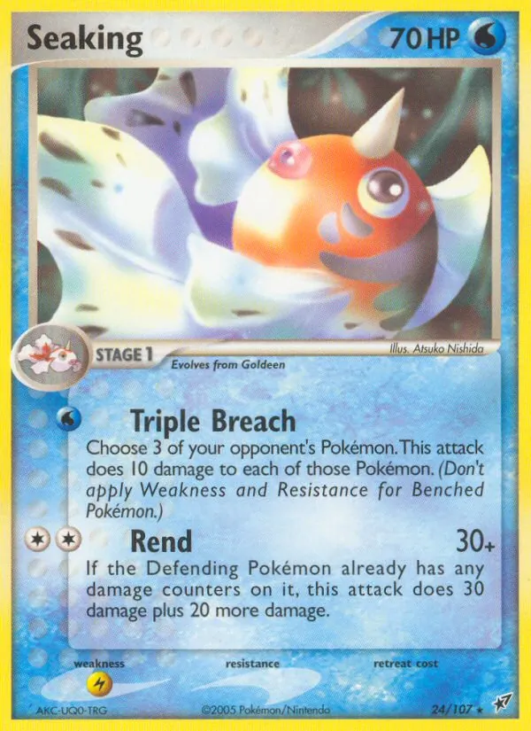 Carta Seaking, número 24/107 da coleção EX Deoxys
