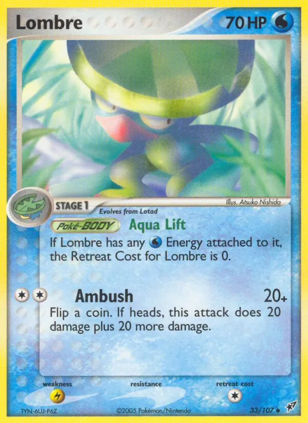 Carta Lombre, número 33/107 da coleção EX Deoxys
