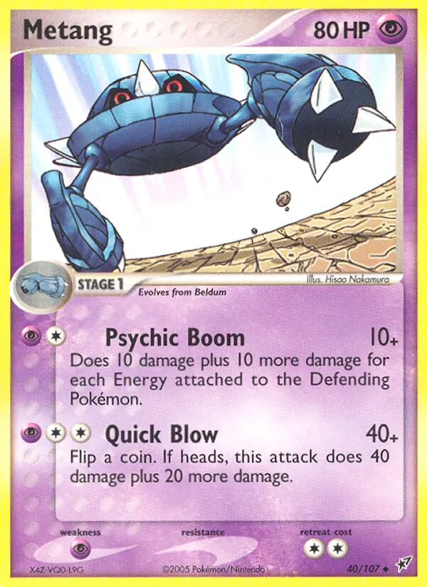 Carta Metang, número 40/107 da coleção EX Deoxys